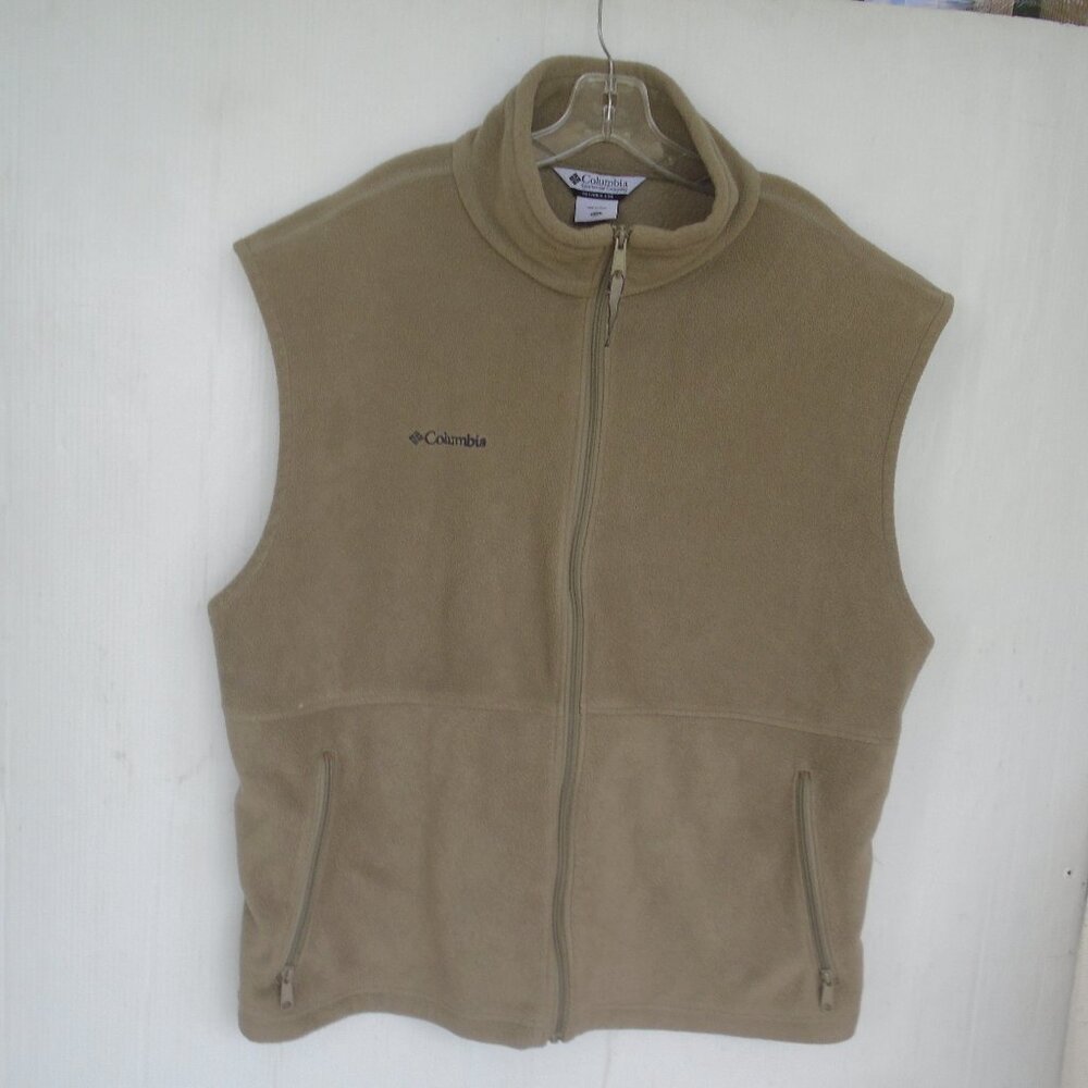 Columbia Sportswear Full-Zip Fleece Vest Mens Size XXL Grey
